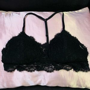 Aerie Lace Triangle Padded Bralette Large